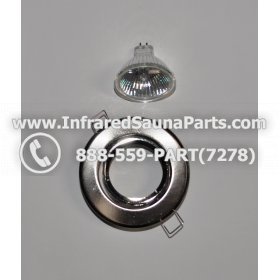 COMPLETE LIGHT ASSEMBLY 220V / 240V - COMPLETE LIGHT ASSEMBLY 1 HOUSING IN SILVER FINISH WITH 1 BULB 220V / 240V 2