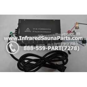 COMPLETE CONTROL POWER BOX 220V / 240V - COMPLETE CONTROL POWER BOX 220V / 240V WITH 7 CIRCUIT BOARD PINS  6 FEMALE PLUGS SUPPLY WORLD INFRARED SAUNA 22