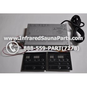COMPLETE CONTROL POWER BOX WITH CONTROL PANEL - COMPLETE CONTROL POWER BOX IRONMAN INFRARED SAUNA STYLE 3 WITH TWO CONTROL PANELS 3