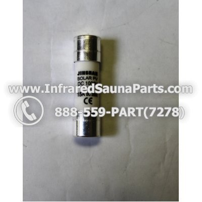 FUSES - FUSE JINSHAN SOLAR PV DC 1000V 10X38 15A BC 30kA 1