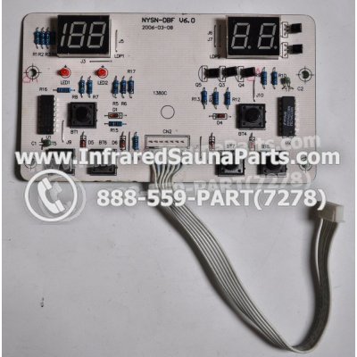 CIRCUIT BOARDS / TOUCH PADS - CIRCUIT BOARD  TOUCHPAD SAUNA SUPPLY WORLD INFRARED SAUNA  NYSN-DBF V6.0 WITH WIRE 1